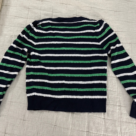 WHBM Long Sleeve Stripe V-Neck Pullover Sweater - Picture 3 of 11